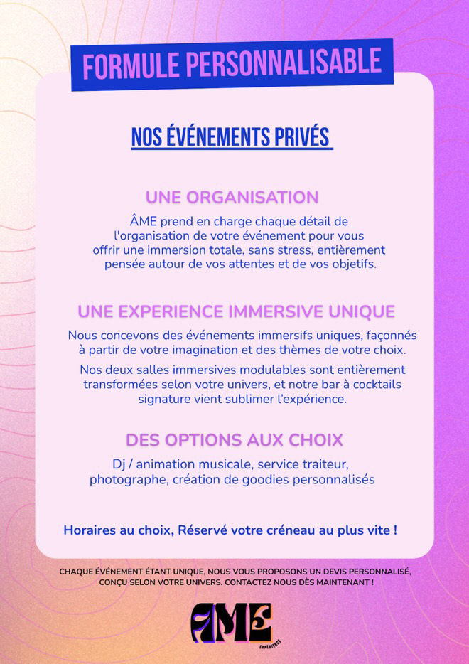 Service événement personnalisé